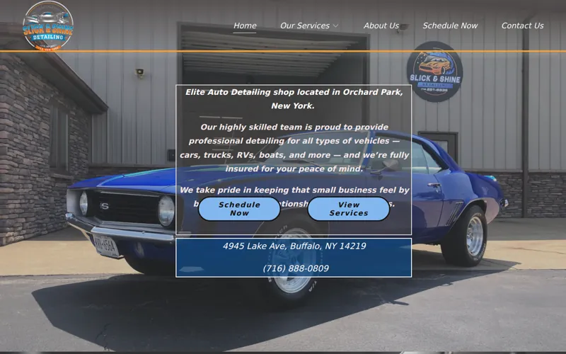Slick &amp; Shine Detailing home page