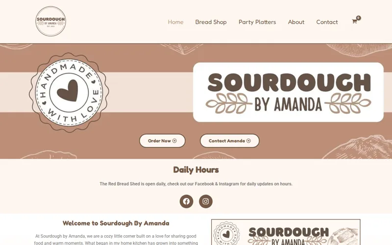 Sourdough by Amanda home page