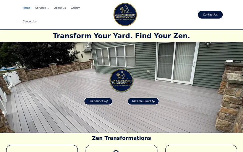 Zen Zone Property Maintenance home page