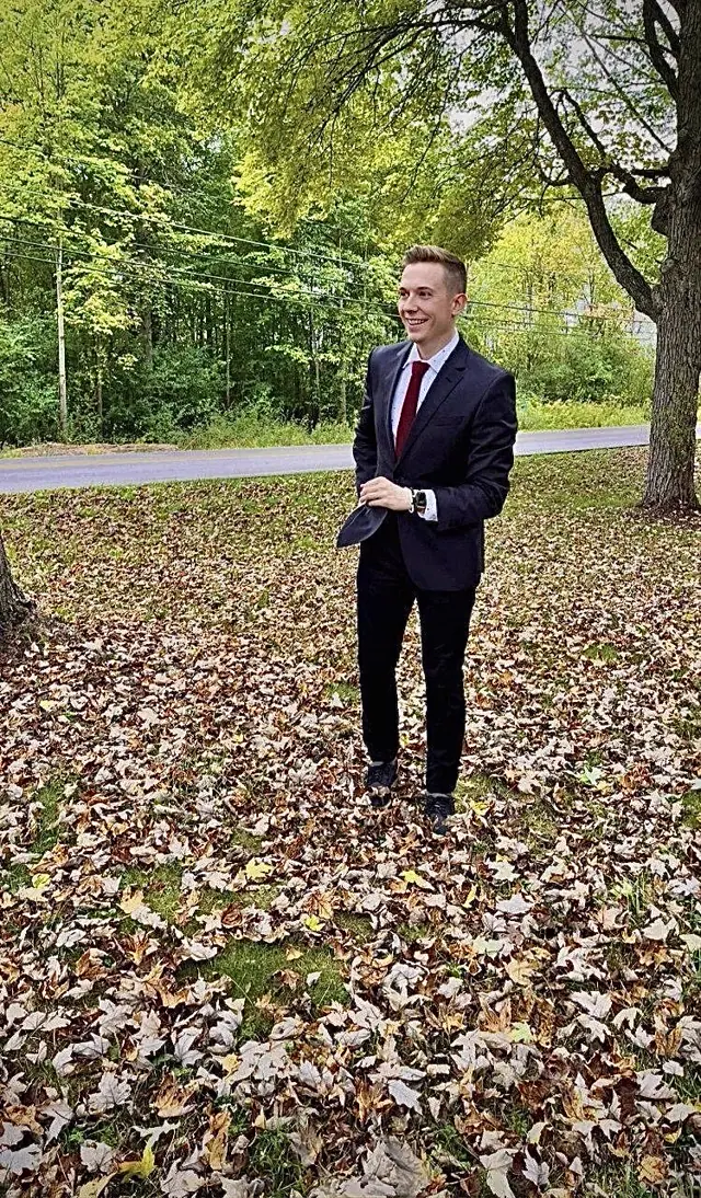 Drew Pitts outdoors in autumn